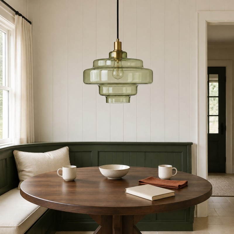 Yves Vintage Tiered Glass Pendant Light