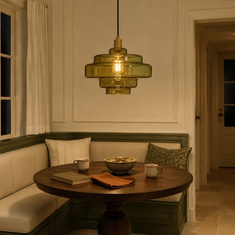Yves Vintage Tiered Glass Pendant Light