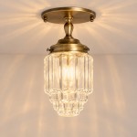 Lawson Classic Ribbed Glass Semi Flush Mount Ceiling Light