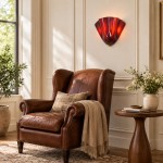 Kyrintha Mid-Century Skirt Shell Glass Fazzo Petalia Wall Sconce