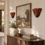 Kyrintha Mid-Century Skirt Shell Glass Fazzo Petalia Wall Sconce