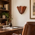 Kyrintha Mid-Century Skirt Shell Glass Fazzo Petalia Wall Sconce