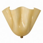 Kyrintha Mid-Century Skirt Shell Glass Fazzo Petalia Wall Sconce