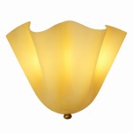 Kyrintha Mid-Century Skirt Shell Glass Fazzo Petalia Wall Sconce