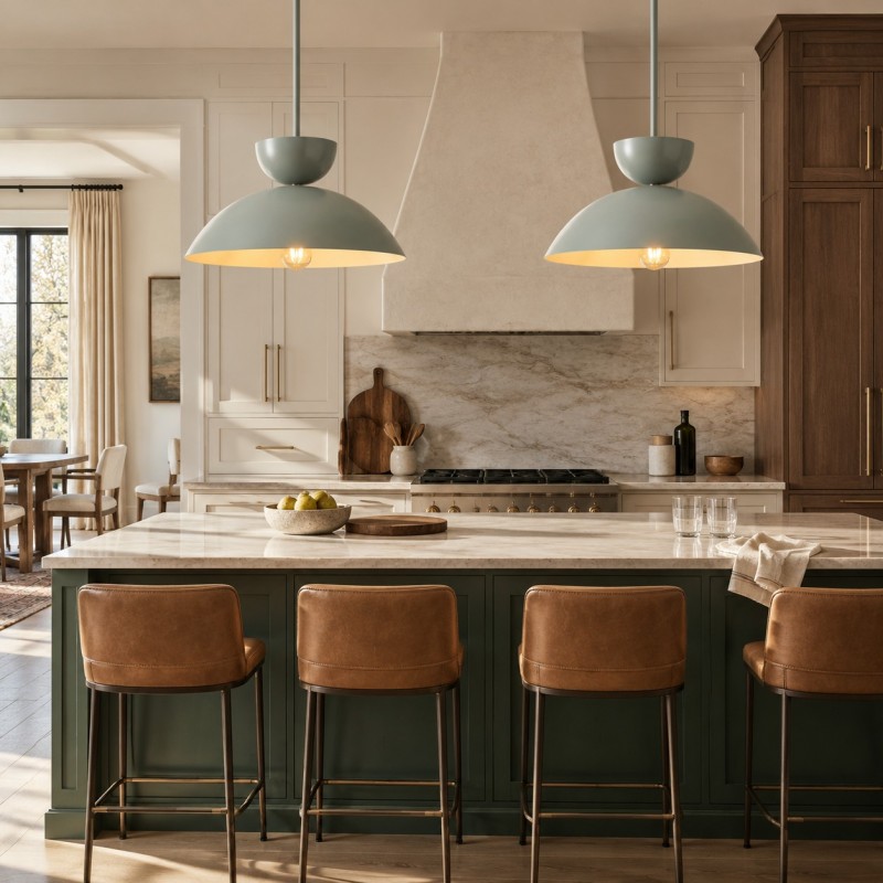 Glythorix Nordic Simple Metal Color H Type Pendant Light