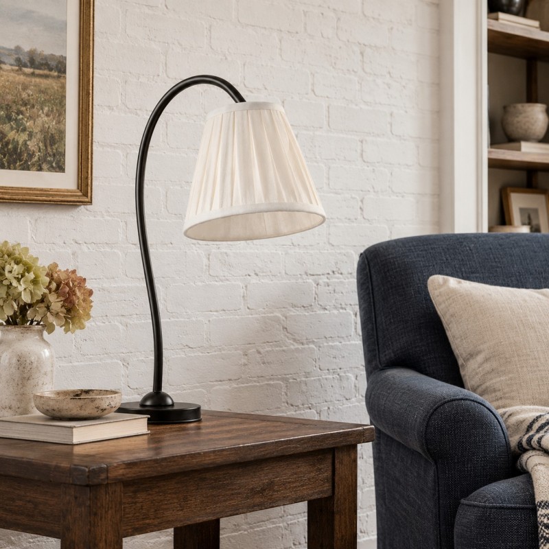 Bailey Vintage Linen Pleated Shade Table Lamp