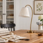 Bailey Vintage Linen Pleated Shade Table Lamp