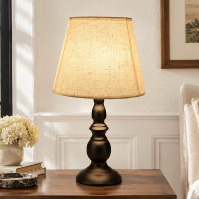 Issac Classic Linen Empire Iron Body Table Lamp