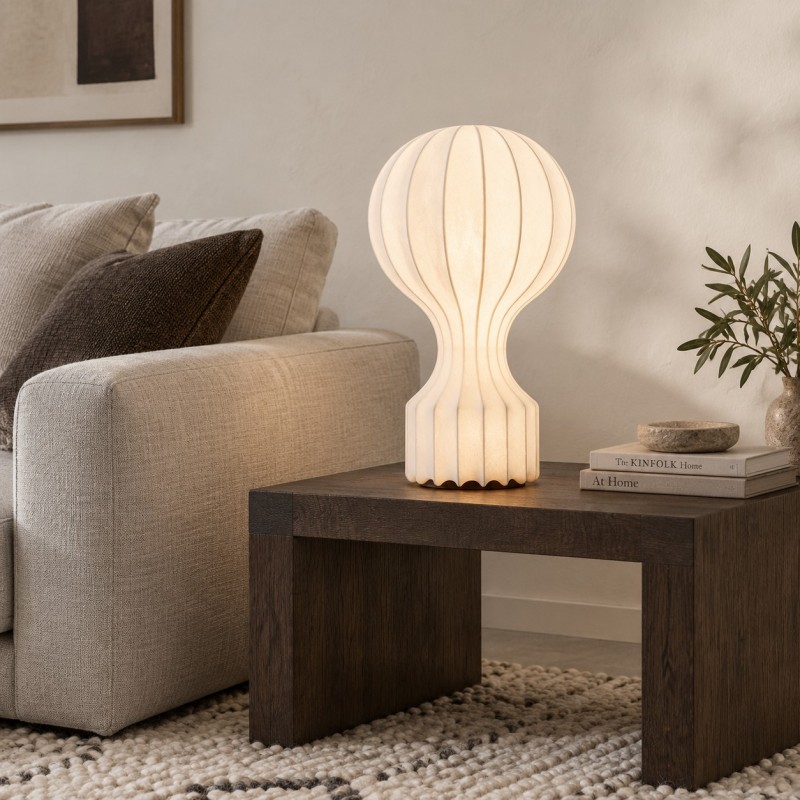 Tiago Wabi Sabi White Round Table Lamp