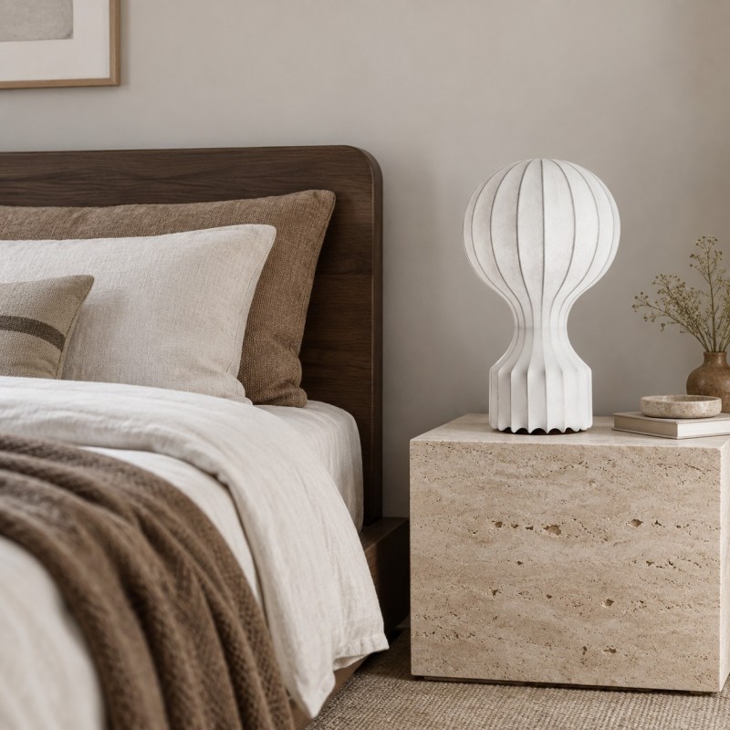Tiago Wabi Sabi White Round Table Lamp
