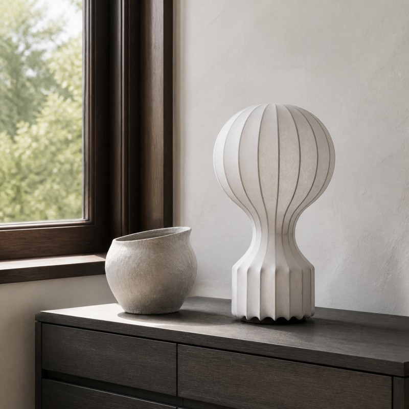 Tiago Wabi Sabi White Round Table Lamp