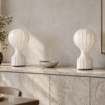 Tiago Wabi Sabi White Round Table Lamp