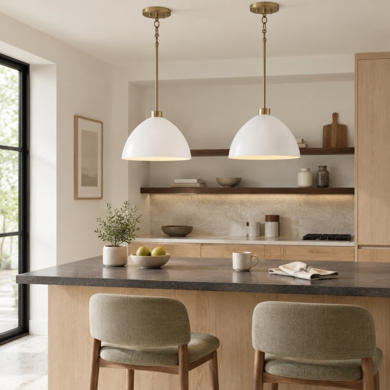 Ylarix ‎Minimalist Dome Metal Pendant Light