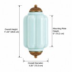 Michael Vintage Eloise Milk Glass Flush Wall Light
