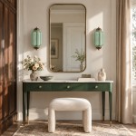 Michael Vintage Eloise Milk Glass Flush Wall Light
