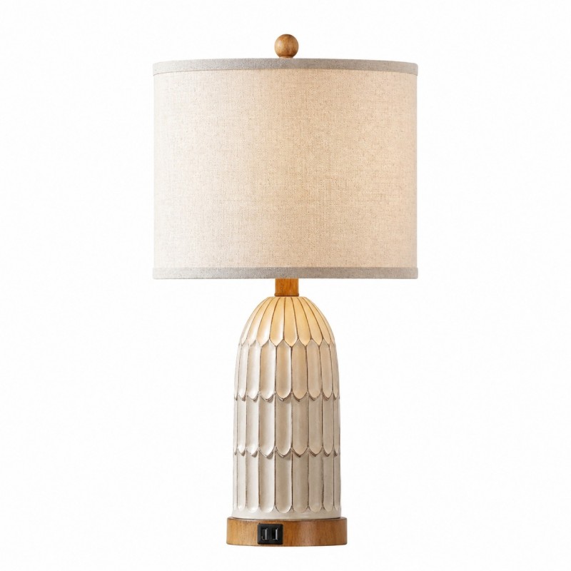 Kaldor Bohemian Style Carving Lamp Frame Touch Bedside Lamp