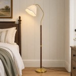 Anamika Vintage Mid Century Wooden Floor Lamp