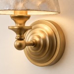 Joel Retro Brass Shell Shade Wall Sconce