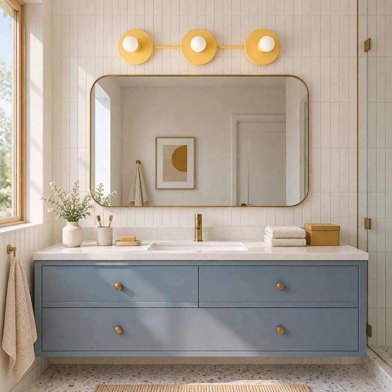 Marnie Nordic Colorful 3 Light Vanity Wall Light