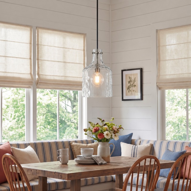 Tydon Minimalist Water Ripple Glass Pendant Light