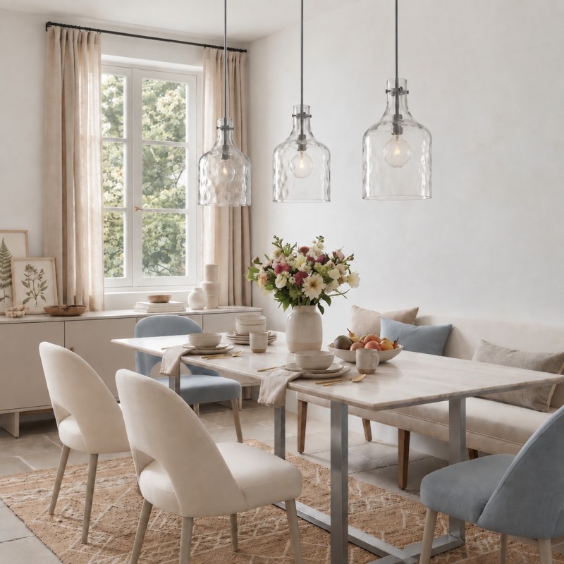 Tydon Minimalist Water Ripple Glass Pendant Light