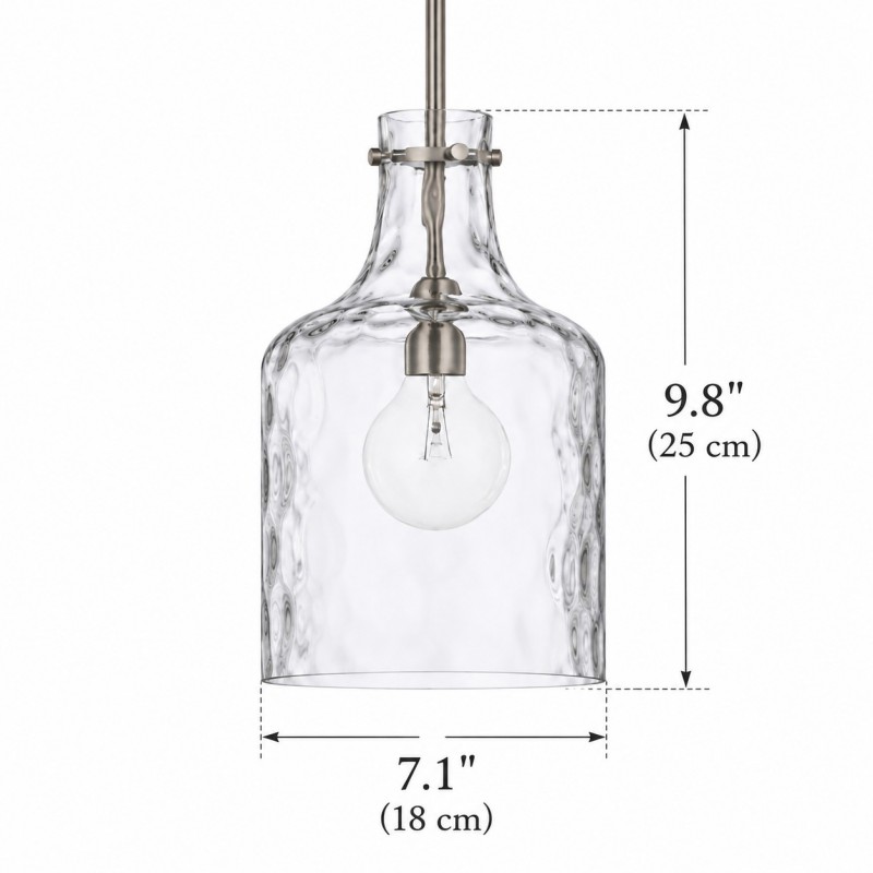 Tydon Minimalist Water Ripple Glass Pendant Light