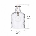 Tydon Minimalist Water Ripple Glass Pendant Light