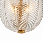 Danica Mid-century  Glass Leaf Round Flush Mount Ceiling Light
