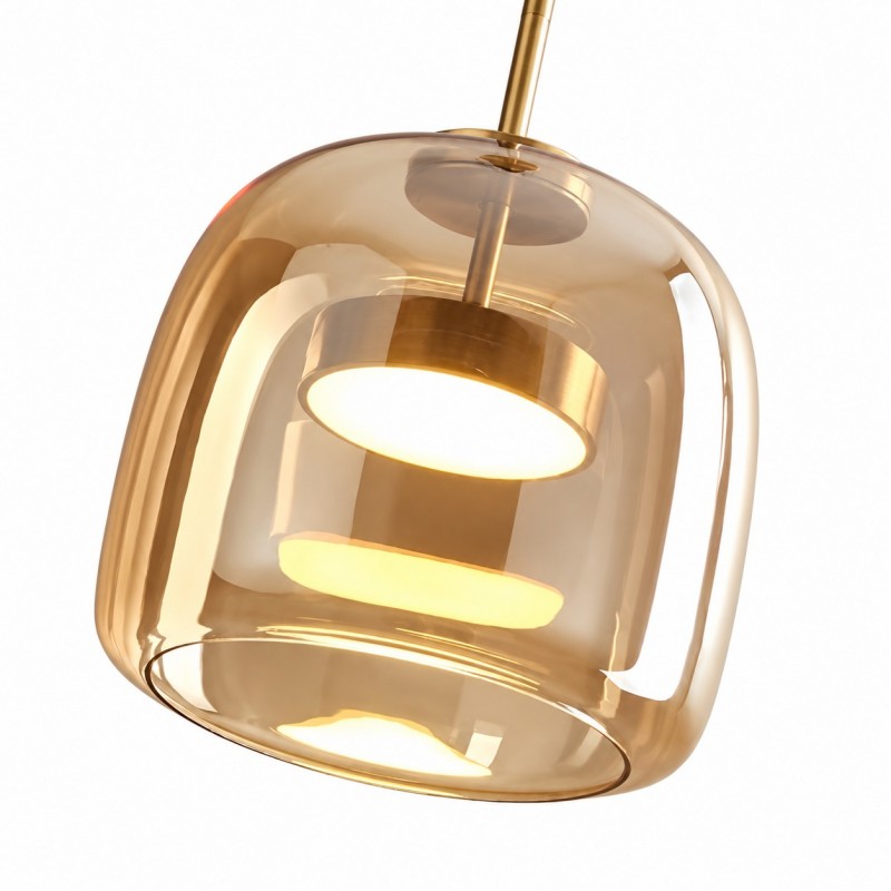 Raith Mouth Blown Glass Shade Pendant Light