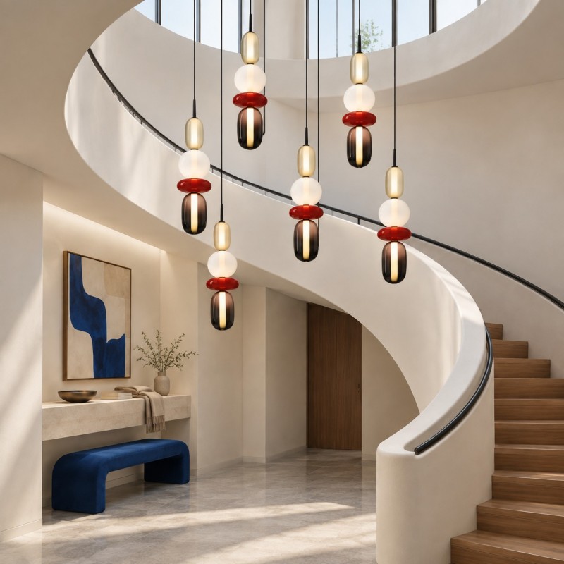 Caterina Modern Colorful Candied Glass Pendant Light