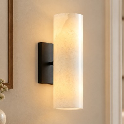 Yorix Modern Vertical Cylinder Tube Metal Finish Wall Light