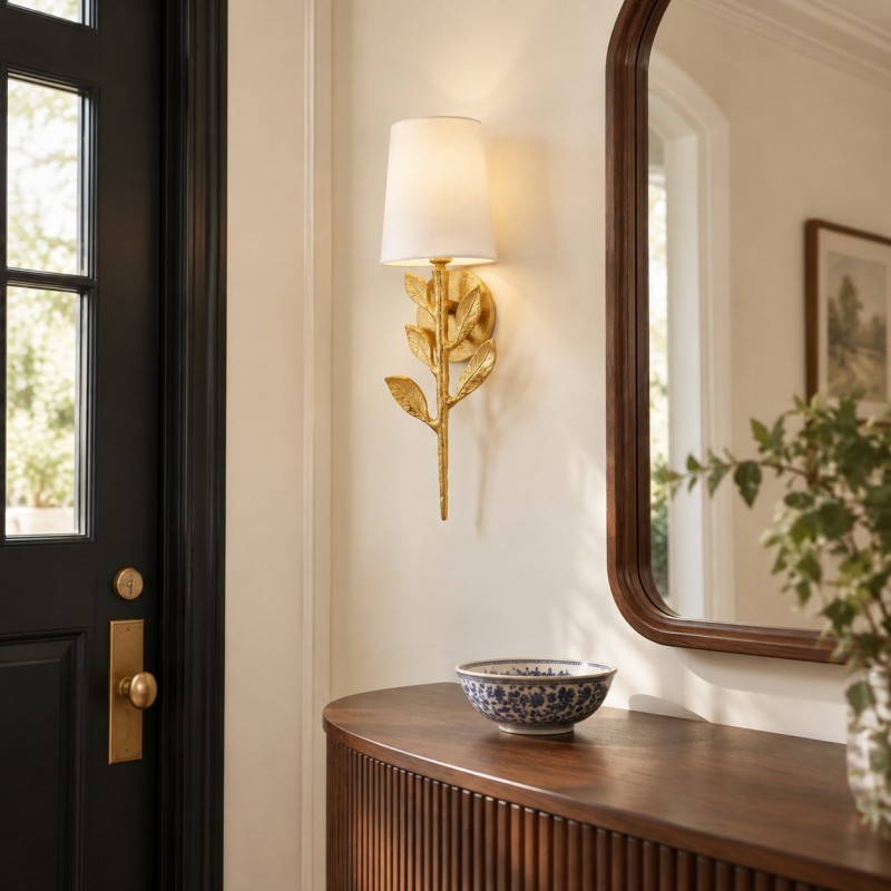 Hemma Retro Leaves And Branch Sconce