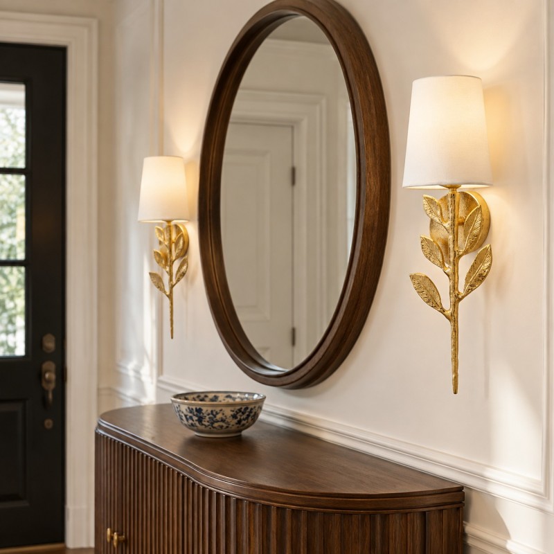 Hemma Retro Leaves And Branch Sconce
