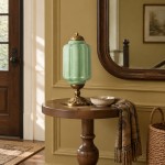 Nexos French Retro Cream Glass Textured Eloise Table Lamp