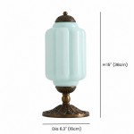Nexos French Retro Cream Glass Textured Eloise Table Lamp
