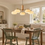 Xanthea Elliptical Persimmon Milk Glass Chandelier