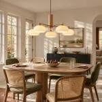 Xanthea Elliptical Persimmon Milk Glass Chandelier