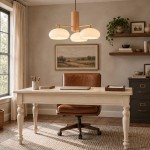 Xanthea Elliptical Persimmon Milk Glass Chandelier
