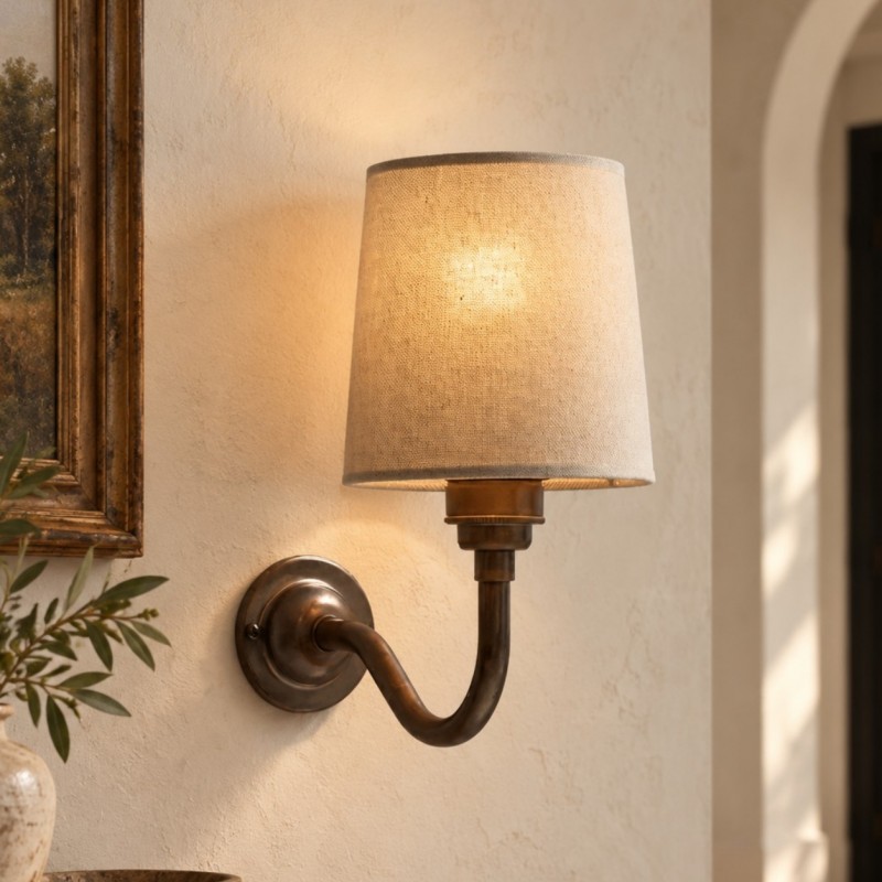 Nyxel Vintage Fabric Small Wall Sconce