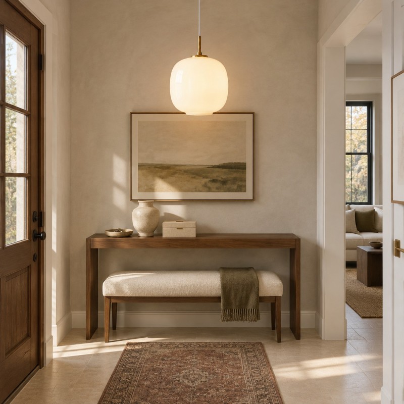 Louis Cream Stained Glass Globe Pendant Light