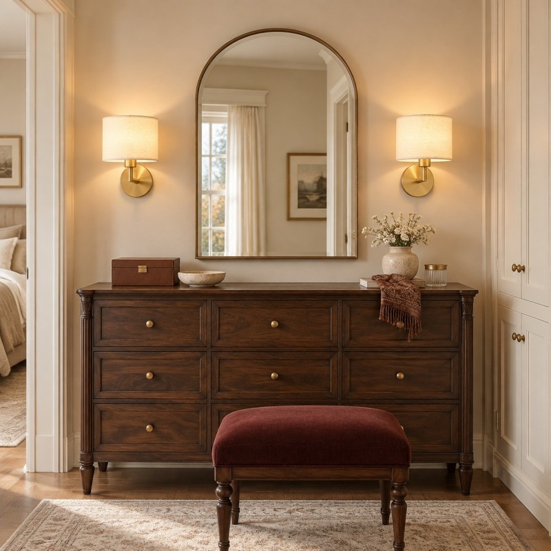 Delena Linen Drum Shade Wall Sconce