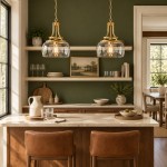 Thalys Brushed Gold Clear Glass Shade Charleston Pendant Light