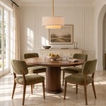 Aevon 3-Light Matte Brown Double Drum Pendant Light