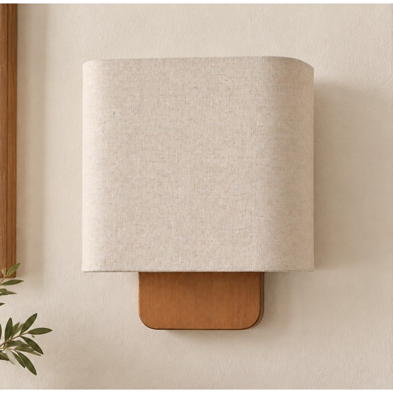 Ondine Modern Linen Fabric Shade Wall Sconce