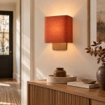 Ondine Modern Linen Fabric Shade Wall Sconce