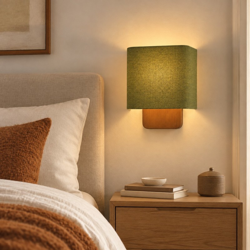 Ondine Modern Linen Fabric Shade Wall Sconce