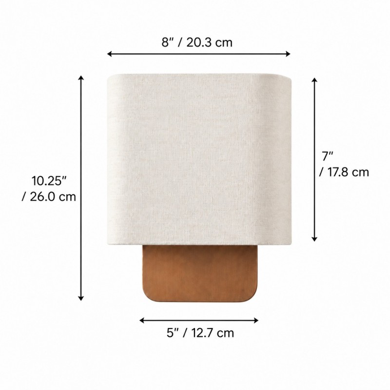 Ondine Modern Linen Fabric Shade Wall Sconce