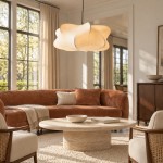Orin Modern White Silk Cloud Pendant Light
