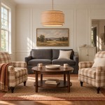 Virelai Modern Linen Double Drum Pendant Light
