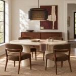 Virelai Modern Linen Double Drum Pendant Light